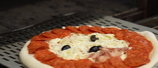 A special lion pizza made by the chefs during our visit